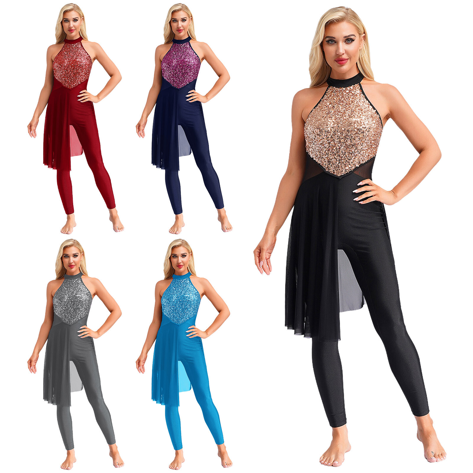 Women’s Bodysuit Flowy Rompers Jazz Dress Photographey Unitard Daily Leotard