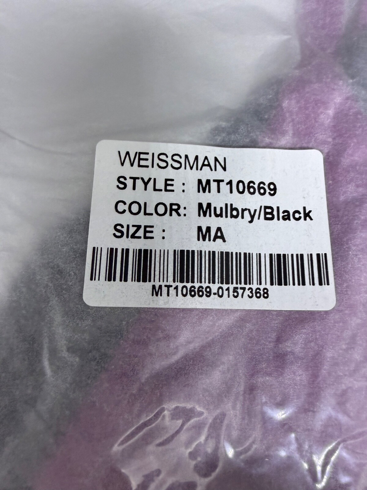 WEISSMAN V-Neck Crop Top with Lace MA Mulberry/Black Size MA