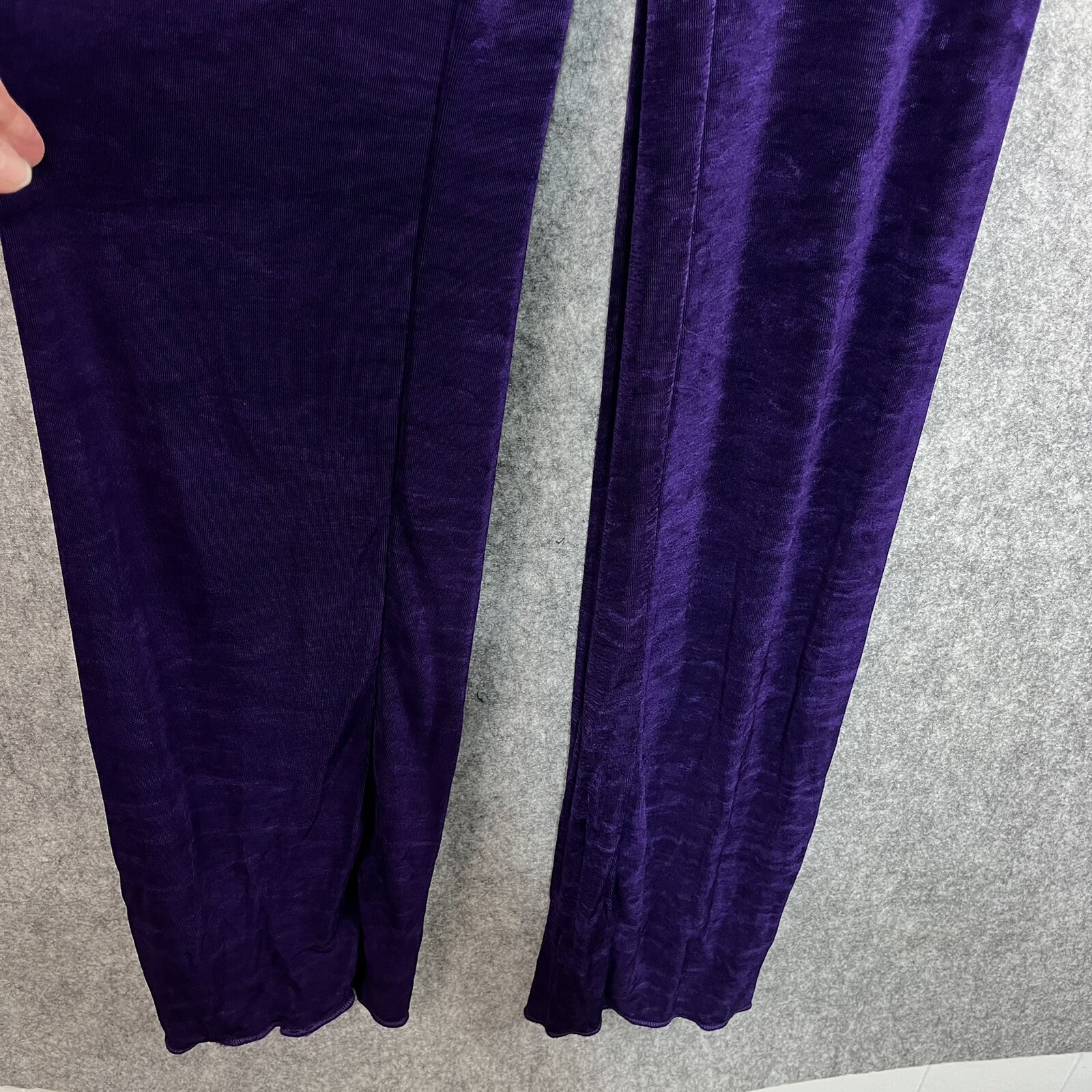 Vintage 80s Body Wrappers Full Leotard Dance Unitard Women M Purple Beaded