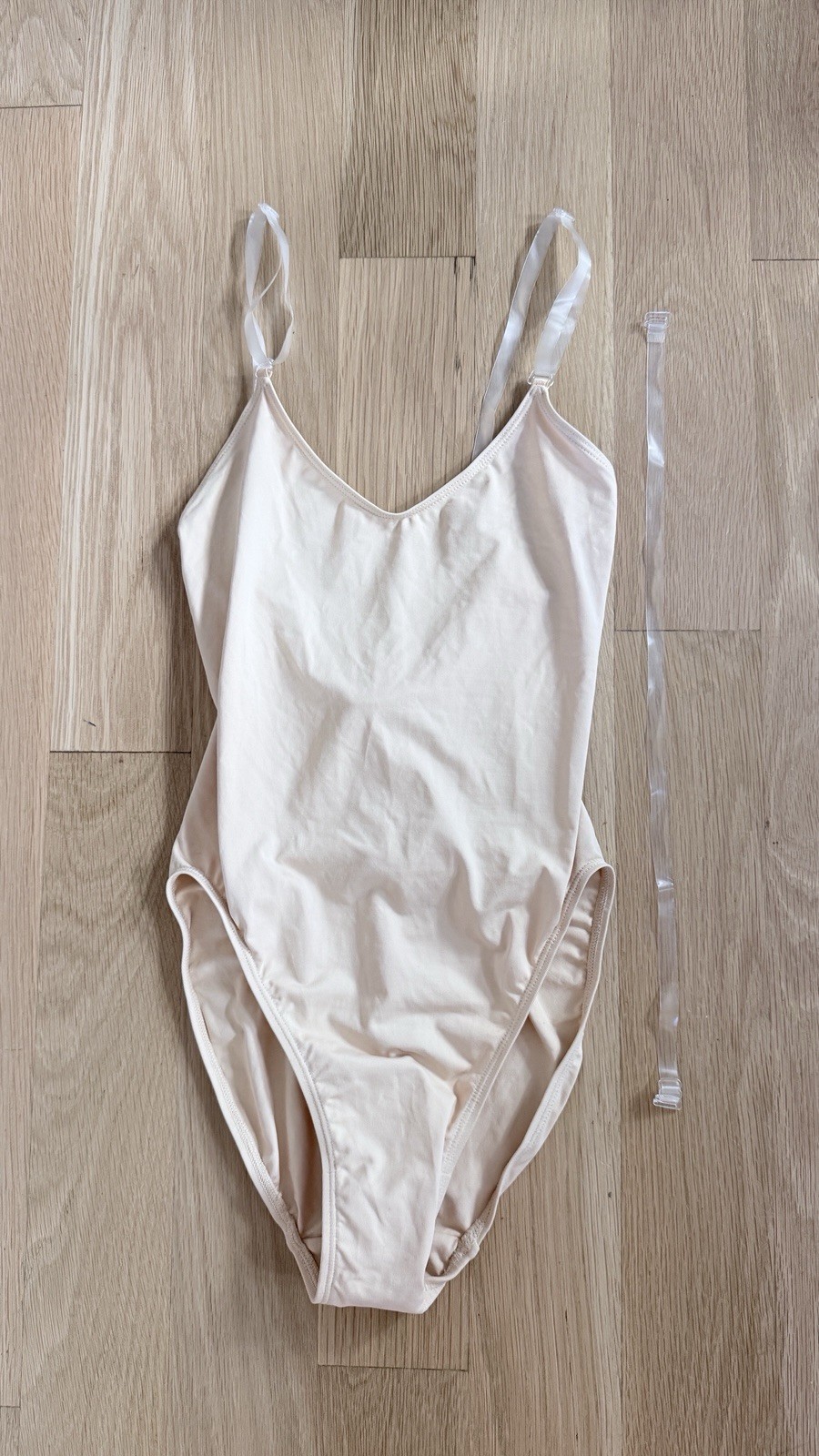 Capezio Leotard Nude Dance Undergarment With Clear Transition Straps Womens