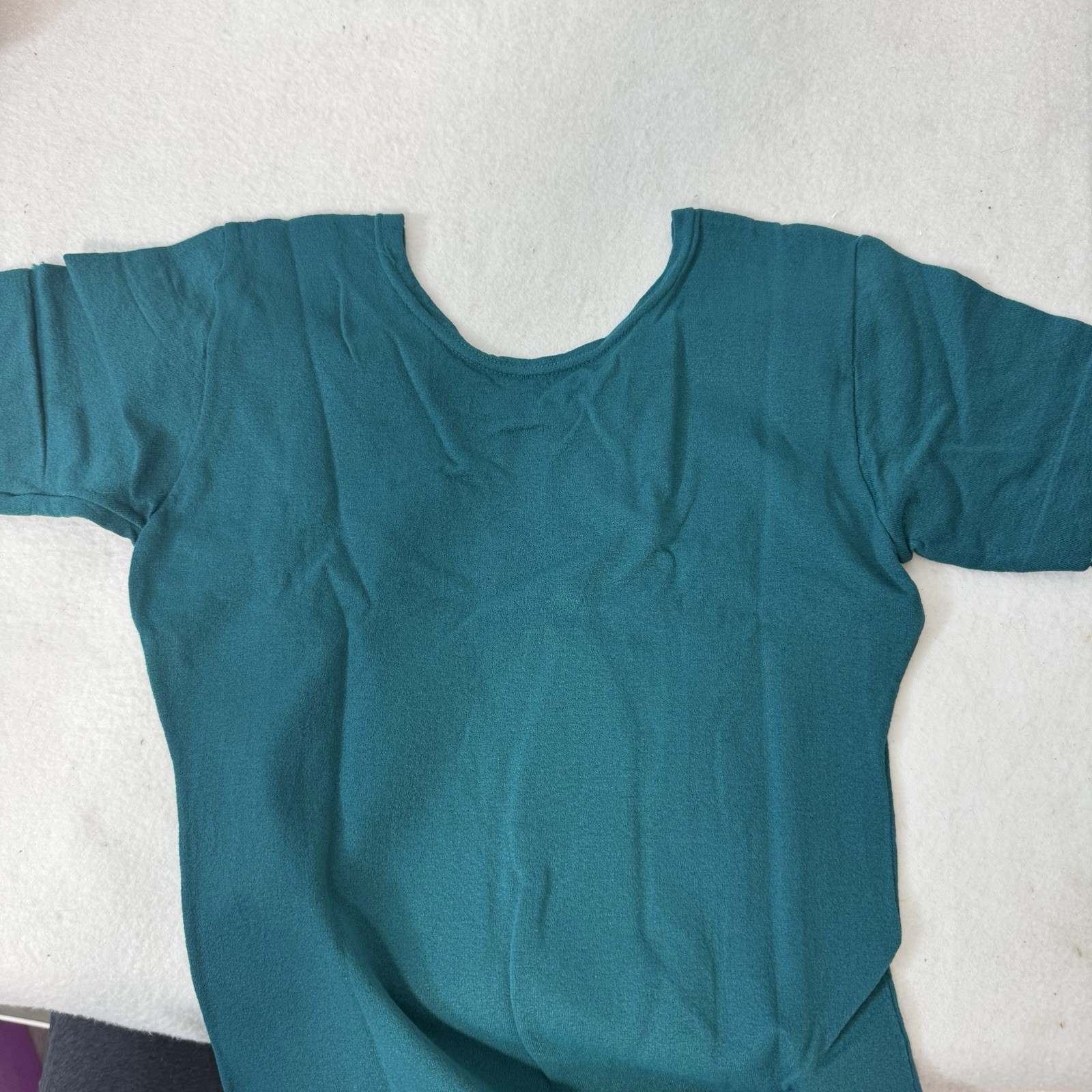 Vintage Belfry Leotard Green Girls Youth Irregular Size Large Stretch Nylon