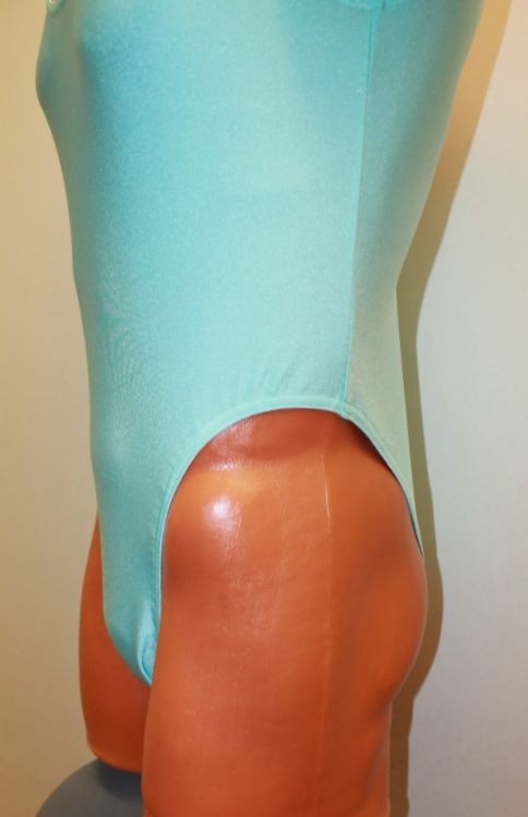 Men Leotard 150-04 Bottom Half Closed Light Blue Spandex Size M