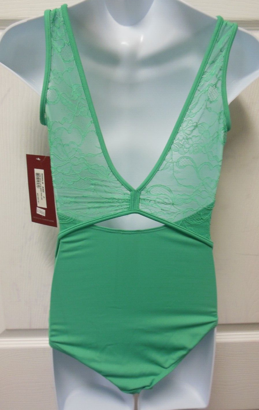 Dance Mirella lace overlap tank Petite adult M3083Lm Open Back