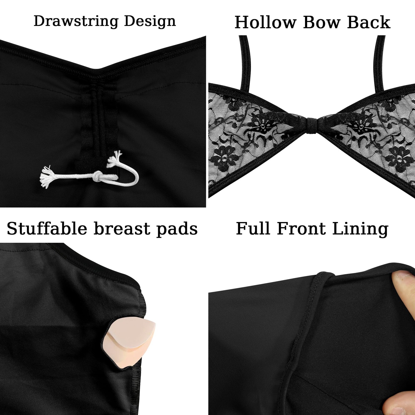 Women Camisole Ballet Leotard for Dance Round NeckFull Front Lining Lace Bow …