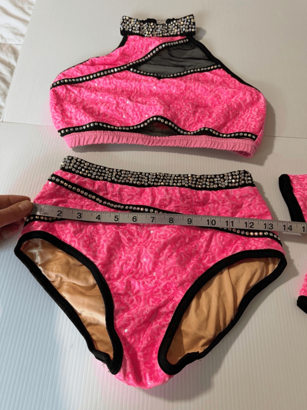Glamour Solo Dance Costume Hot Pink 2 Piece Bling Jazz Tap contemporary MA Adult