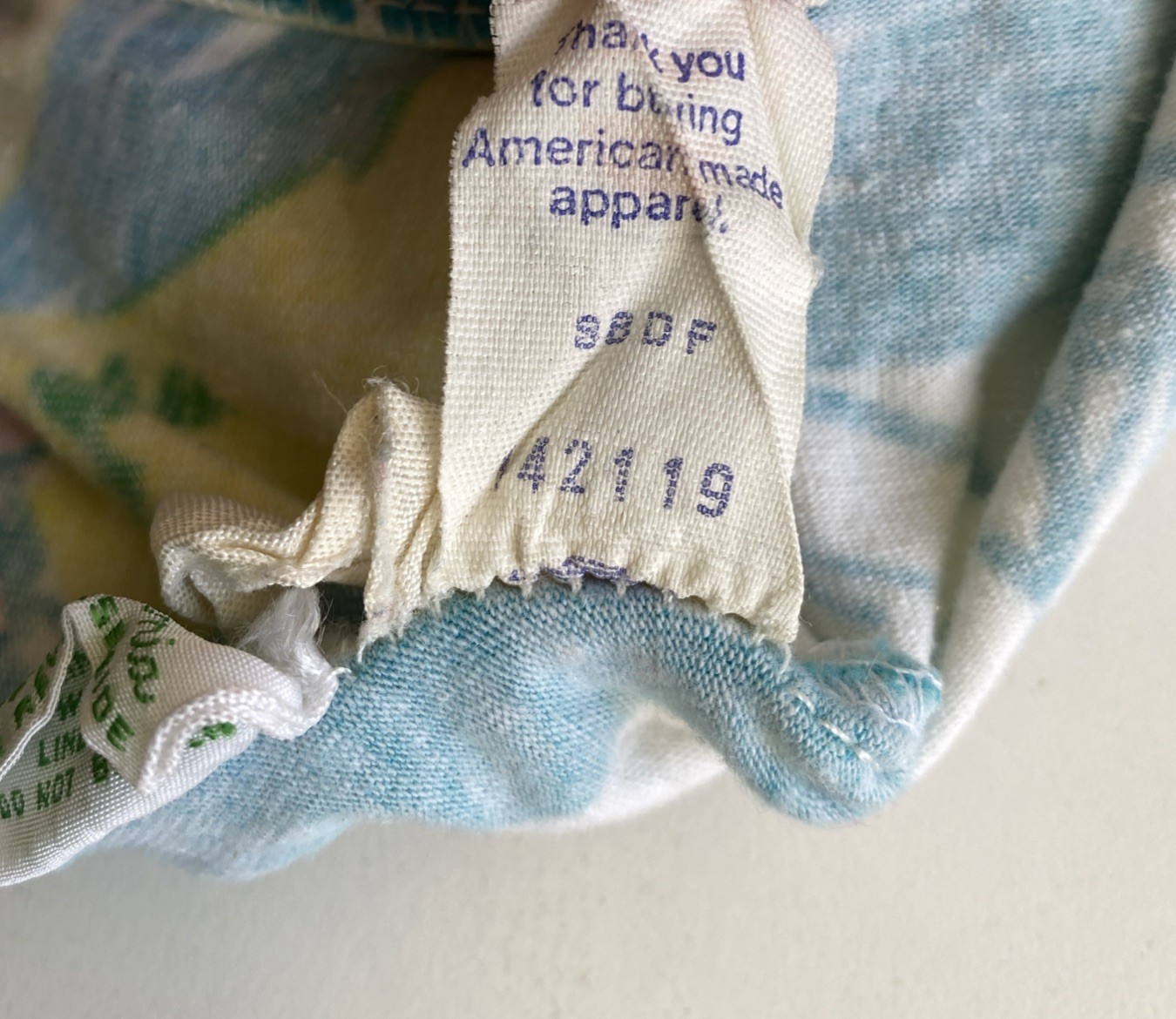 Vintage 80s S Sea Weed California Leotard Floral Stripes Cotton Stretch