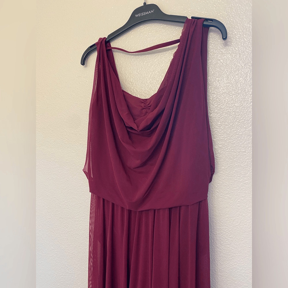 Weissman Balera Dance Costume DOUBLE COWL MESH MAXI DRESS D10454 MA adult