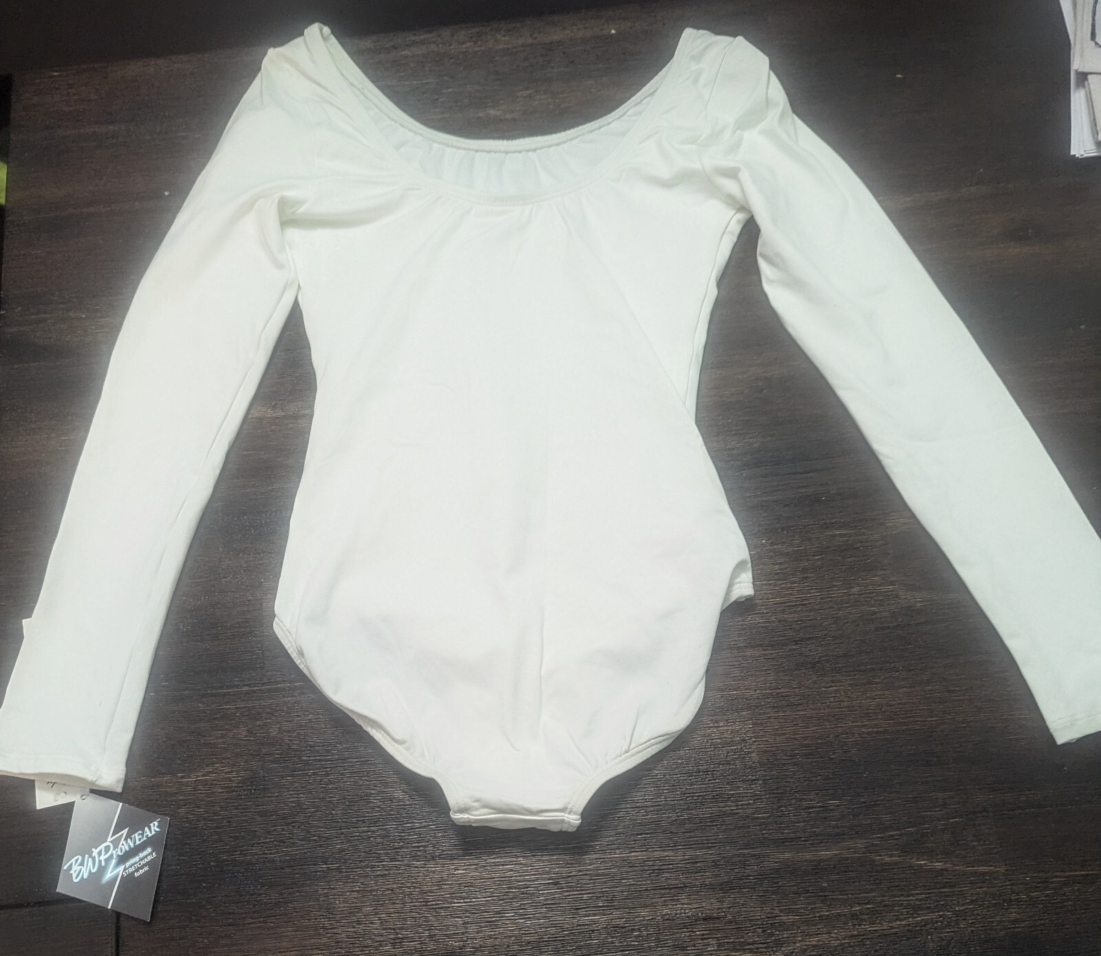 Body Wrappers BWP226 White Women’s Adult Small Long Sleeve Leotard