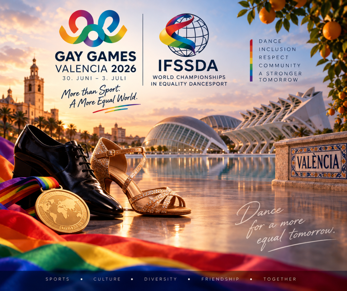 mit KI erstelltes Symbolbild Gay Games 2026 in Valencia
